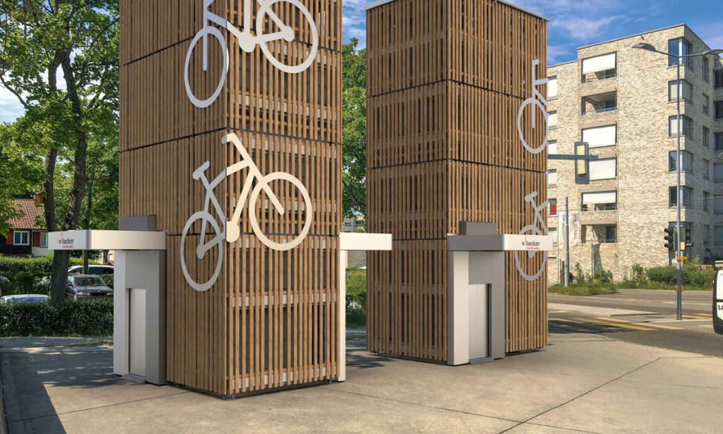 Intelegenties Fahrrad Parkiersystem Wohnsiedlung